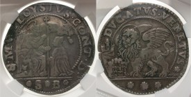 Italian States, Venice. Alvise Mocenigo IV. AR ducat. 1677. NGC certfied VF details.