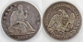 USA. 1855-O. Seated Liberty Half Dollar. ANACS certified VF 20.