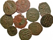 [Byzantine]. Lot of 10 Byzantine Bronze Coins.