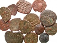 [Byzantine]. Group Lots. 15 Byzantine Bronze coins.