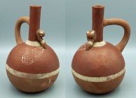 A fine Moche IV bottle from Peru, ca. 450 - 550 A.D.