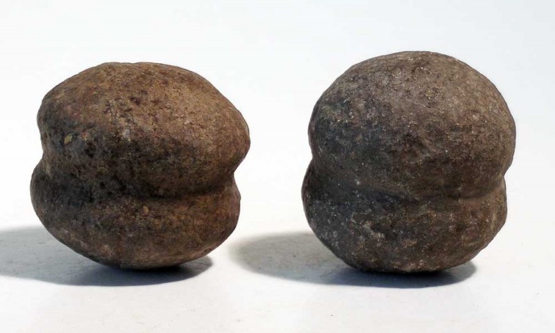 Pair of Inca bolo weights from Peru, ca. 1300 - 1500 A.D. These are 1-7/8" & 1-3...