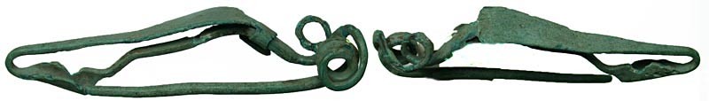 Roman Bronze Fibula. Ca. 1st-3rd Century A.D. Intact Roman bronze fibula, attrac...