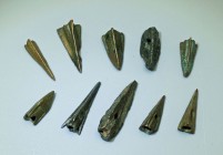 A group of 10 ancient bronze arrowheads, ca.1st Century B.C.