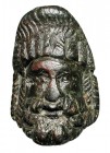 Bronze Bearded Head Applique. Roman, 2nd-4th Century A.D.