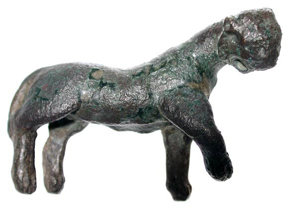 Bronze Figurine of Lioness. Roman, 3rd-4th Century A.D. Bronze figuring of lione...
