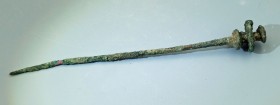 A choice Luristan bronze mantle or hair pin, ca. 800 - 200 B.C.