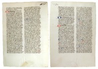 Vellum Manuscript Page. S. Germany, ca. 1475 A.D.