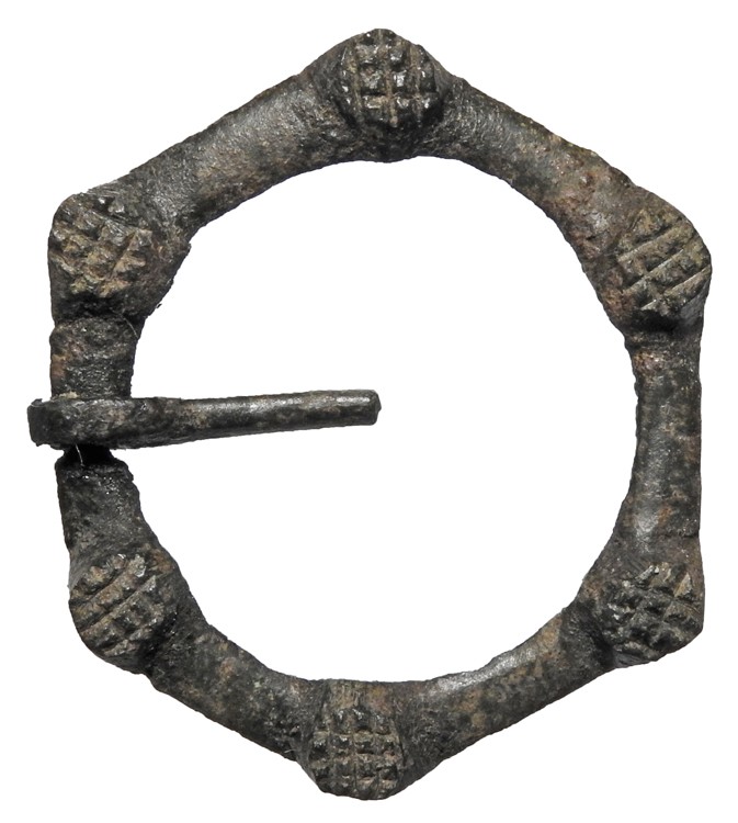 Bronze Ring Brooch. England, 13th-14th Century A.D. Bronze annular ring brooch w...