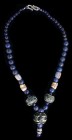 Venetian Glass and Lapis bead Necklace. Mixed bead necklace..