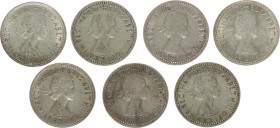 Australia 6 Pence 1955-1963 Lot of 7 Coins