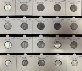 Belgium 1 Franc 1963-1991 Lot of 20 Coins
