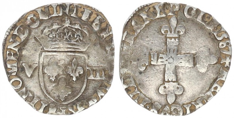 France 1/8 Ecu 1587 L