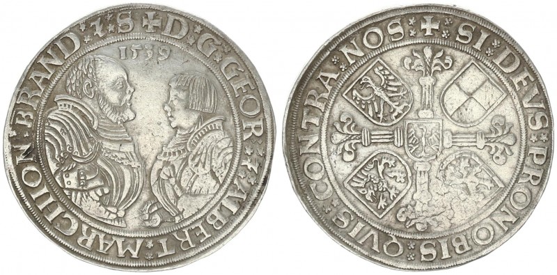 Germany Thaler 1539 Georg von Ansbach and Albrecht the Young