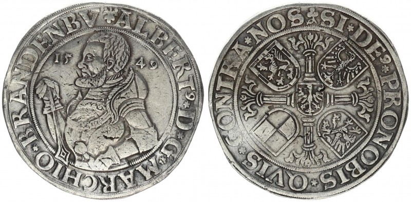 Germany Thaler 1549 Albrecht Alcibiades of Bayreuth