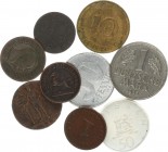 Germany 1-50 Pfennig; 1 Mark 1796-1993 Lot of 9 Coins