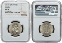 Germany 2 Mark 1904 A Prussia NGC AU 58