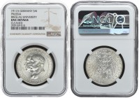 Germany 3 Mark 1911 A Prussia NGC MS Details CLEANED