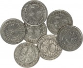 Germany 50 Reichspfennig 1927-1931 Lot 7 Coins