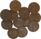 Germany 2 Reichspfennig 1937-1938 Lot of 12 Coins