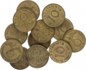 Germany 10 Reichspfennig 1937-1939 Lot of 12 Coins