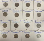 Germany 50 Pfennig 1949-1991 Lot of 16 Coins
