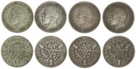 England 3 Pence 1928-1930 Rare Lot of 4 Coins