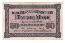 Germany 50 Mark banknote 1918. Occupation of Lithuania