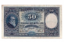 Lithuania 50 Litu banknote 1928