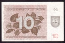 Lithuania 10 Talonas 1991