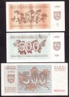 Lithuania 1 Talonas 1992. and 500 Talonas 1992. and 500 Talonas 1993