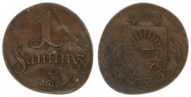 Latvia 1 Santims 1935 ERROR