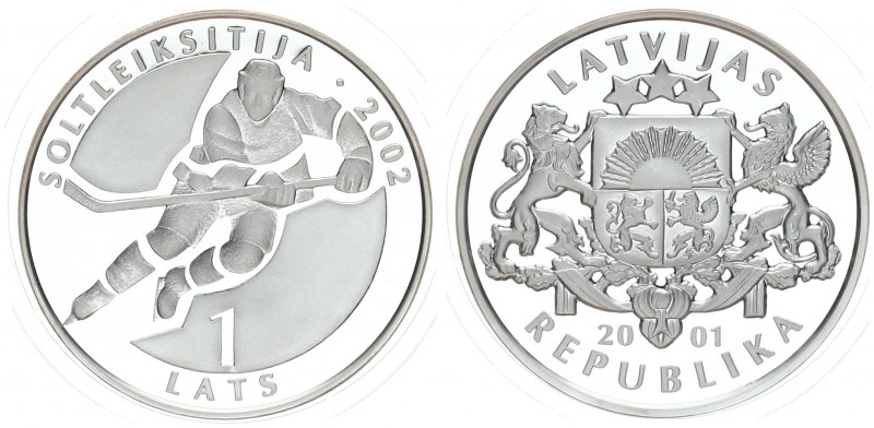 Latvia 1 lats 2001. Ice Hockey