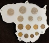 Lithuania 1-50 Cent; 1-10 Litu 1925-1938 Lot of 14 Coins
