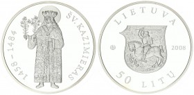 Lithuania 50 Litu 2008. The 550th birth of St. Casimir