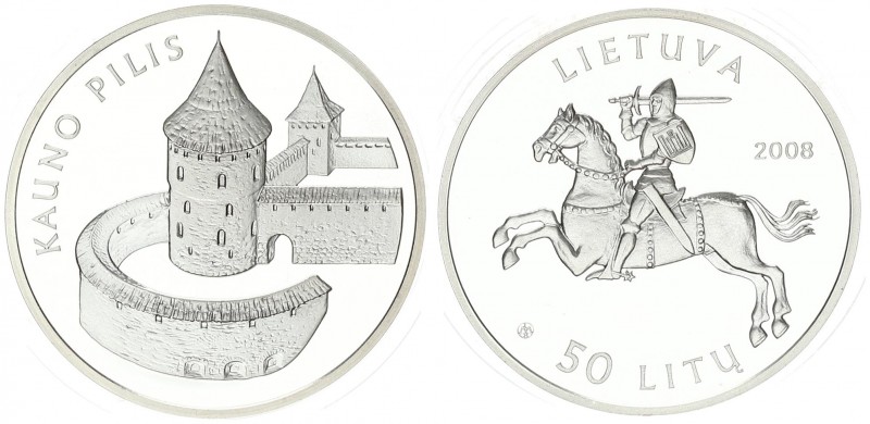 Lithuania 50 Litu 2008. Kaunas Castle.