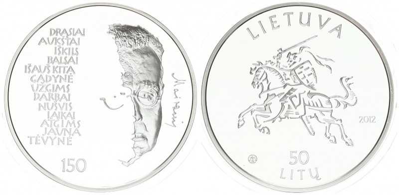Lithuania 50 Litu 2012. 150th birth anniversary of Maironis