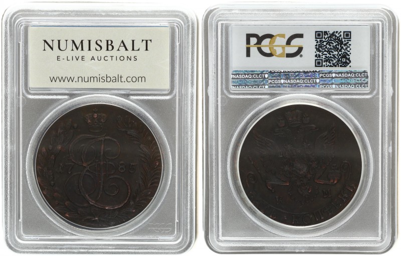 Russia 5 Kopecks 1785. KM. PCGS MS 62 BN