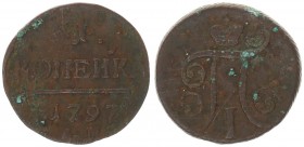 Russia 1 Kopeck 1797 AM