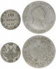 Russia to Poland Lot of 2 coins 10 Gros 1840 and 2 Zlotych 1832