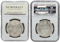 Russia 1 Rouble 1849. SPB-PA. NGC AU DETAILS EXCESSIVE SURFACE HAIRLINES.