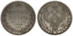 Russia 1 Rouble 1854 СПБ-HI