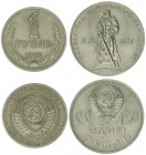Russia Lot of 2 coins. 1 Rouble 1964 and 1988