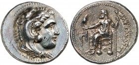 Imperio Macedonio. Alejandro III, Magno (336-323 a.C.). Tarso. Tetradracma. (S. 6717 var) (MJP. 3019). 16,80 g. Atractiva. Escasa así. EBC-.