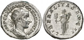 (239 d.C.). Gordiano III. Antoniniano. (Spink 8619 var) (S. 130 var) (RIC. 36 var). 4,86 g. Bella. Ex Áureo & Calicó 06/07/2016, nº 70. EBC.