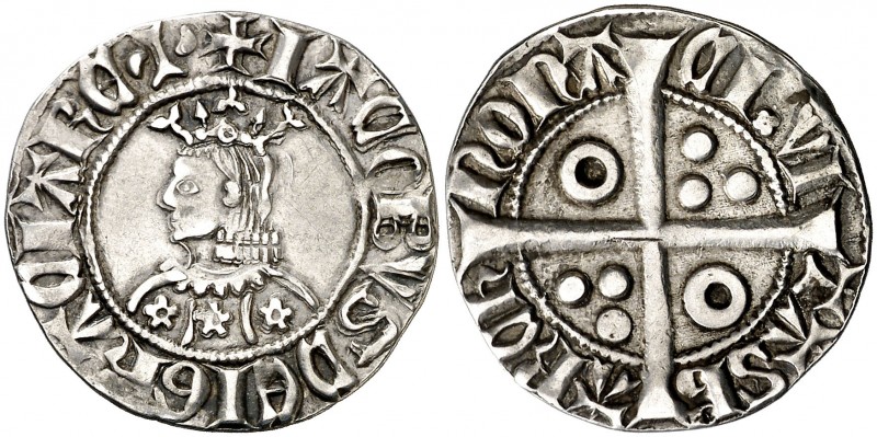 Jaume II (1291-1327). Barcelona. Croat. (Cru.V.S. falta) (Cru.C.G. 2156). 3,04 g...