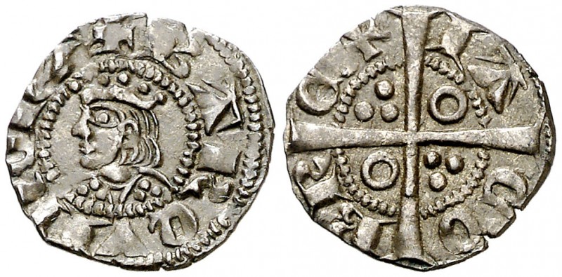 Jaume II (1291-1327). Barcelona. Òbol. (Cru.V.S. 343) (Cru.C.G. 2165). 0,60 g. A...