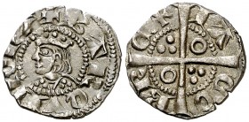 Jaume II (1291-1327). Barcelona. Òbol. (Cru.V.S. 343) (Cru.C.G. 2165). 0,60 g. Atractiva. Rara así. EBC.