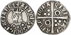 Alfons III (1327-1336). Barcelona. Croat. (Cru.V.S. 366.1) (Cru.C.G. 2184c). 3,11 g. MBC.
