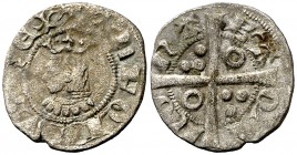 Alfons III (1327-1336). Barcelona. Diner. (Cru.V.S. 367.1) (Cru.C.G. 2185a). 0,97 g. Muy escasa. MBC-/MBC.